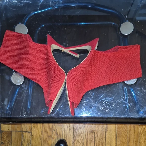 Steve Madden Red Open-Toe Heels - Picture 4 of 6